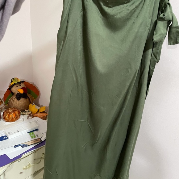 Melissa Odabash Olive Green Dani Ruffle Wrap Skirt Sz XS - Picture 7 of 7